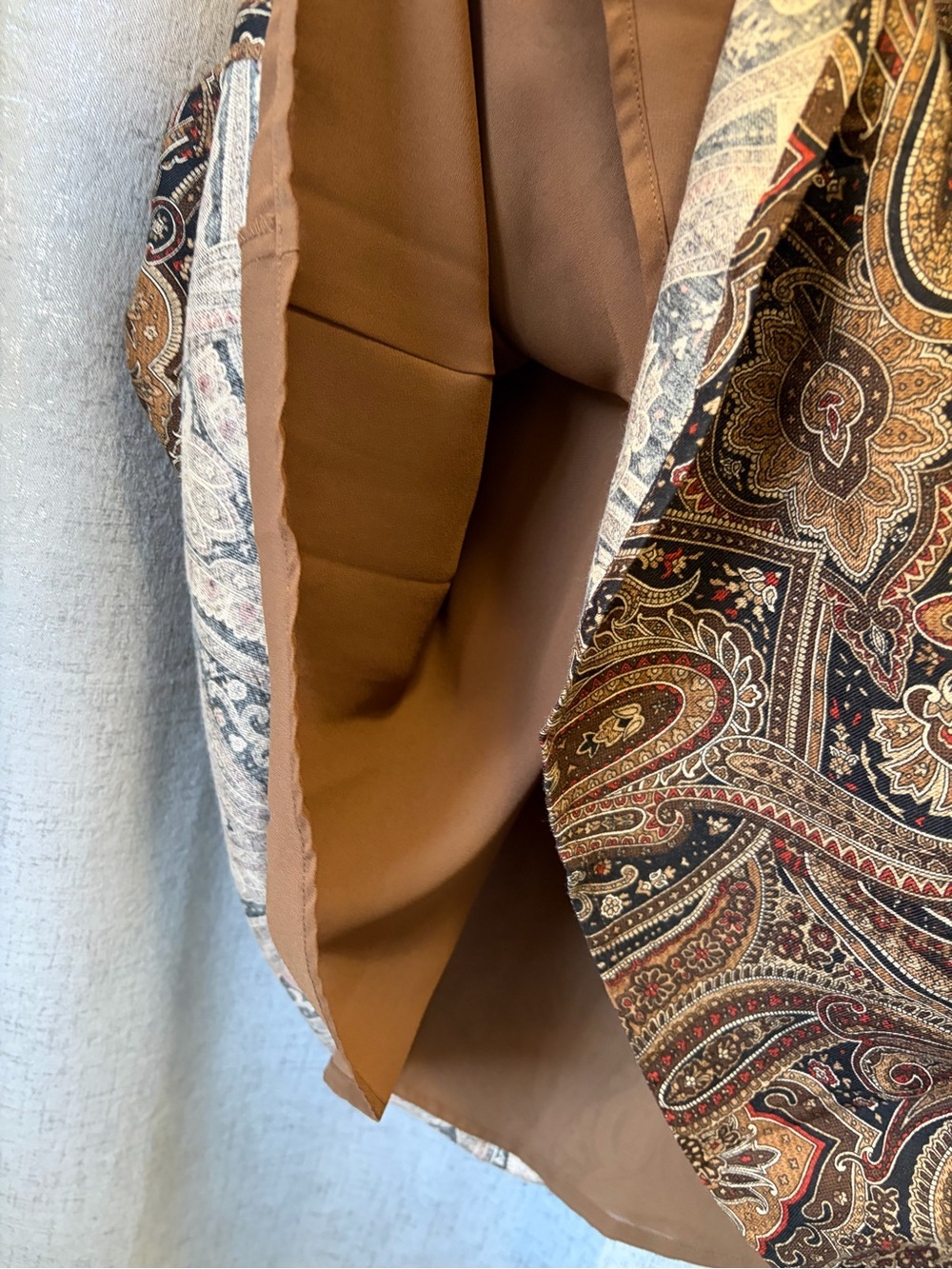 Liz Claiborne Brown Paisley A-Line Maxi Skirt women’s 12 - Picture 6 of 10